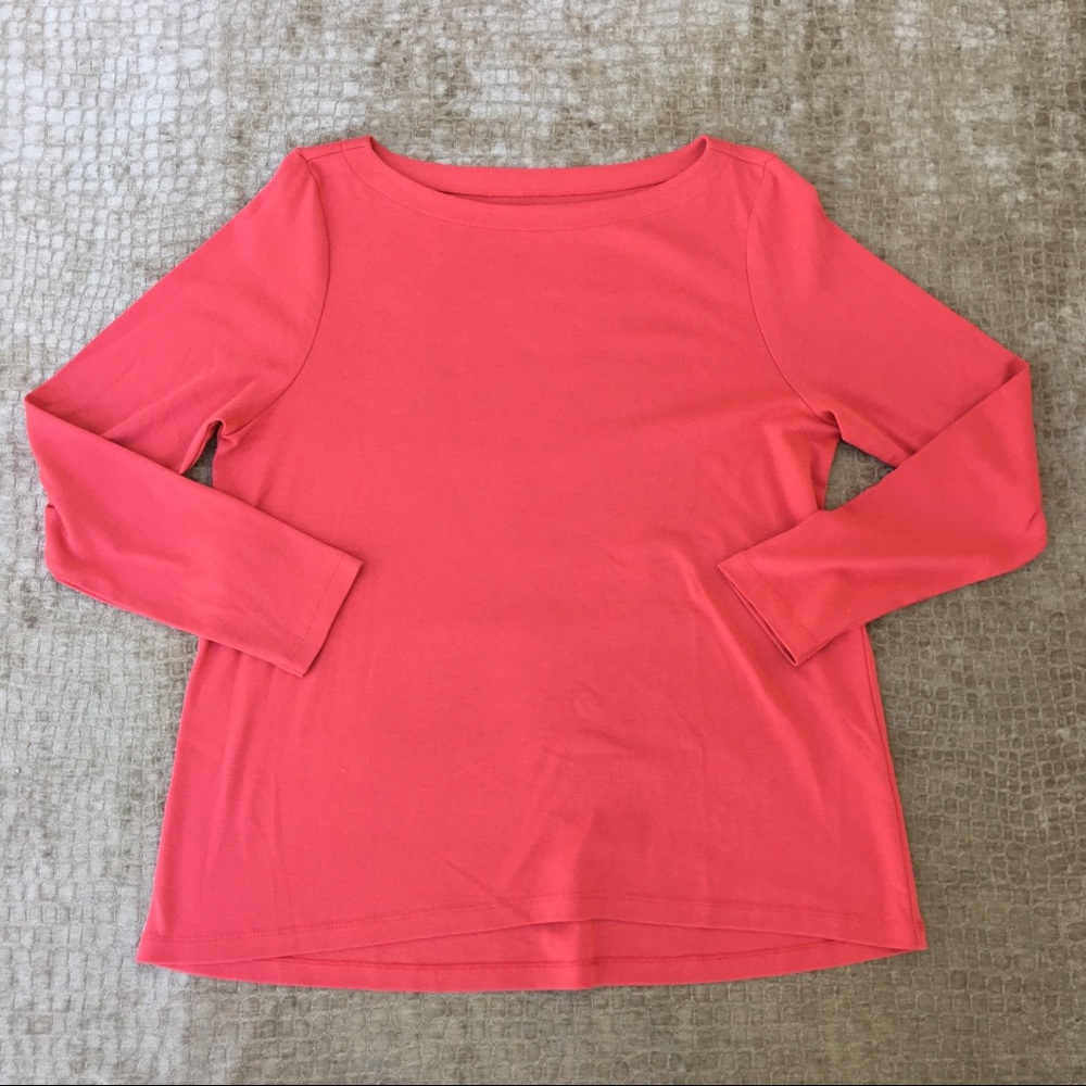 J.Jill Pima Cotton Boatneck Tee